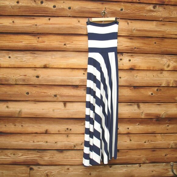 NWT  Striped Convertible Stretch Jersey Strapless Maxi Dress XS S M L One Size - Picture 7 of 11